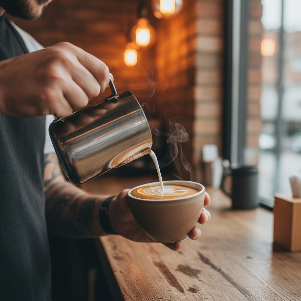 Specialty coffee being poured